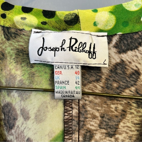 Leopard print green Ribkoff dress - Picture 3 of 5